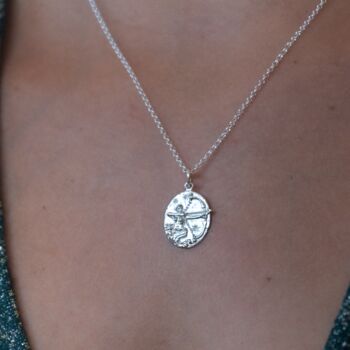 Engraved Silver Sagittarius Zodiac Necklace, 2 of 9