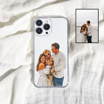 Custom Watercolour Portrait Phone Case, 6 of 7