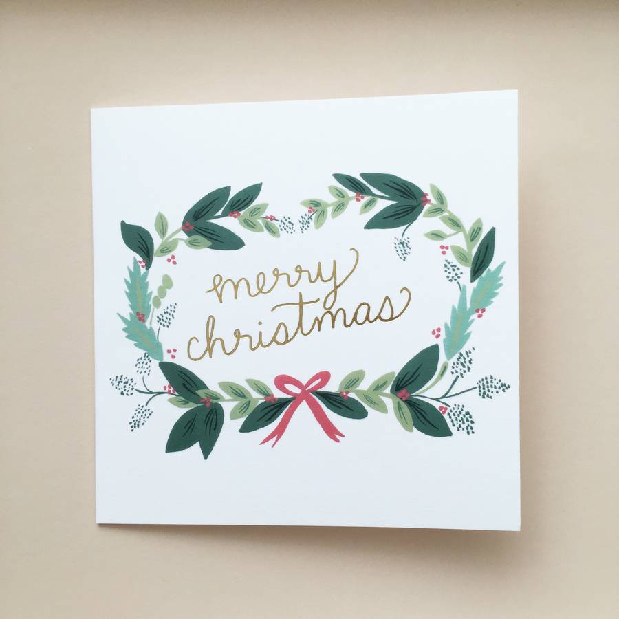 Hand Painted Christmas Card Pack Of 10 By Sonni & Blush Paper Co ...