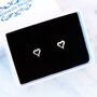 Open Heart 9ct Gold Stud Earrings, thumbnail 3 of 5