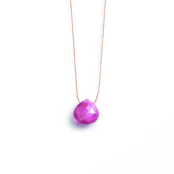 September Sapphire Fine Cord Birthstone Necklace, 2 of 6
