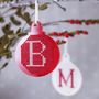 Personalised Cross Stitch Christmas Bauble Kit, thumbnail 2 of 4