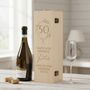 Engraved Floral Frame 50th Birthday Hinged Bottle Box, thumbnail 1 of 2
