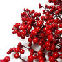 60cm Artificial Christmas Red Berry Floristry Wreath, thumbnail 5 of 6