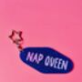 The 'Nap Queen' Sparkly Motel Keyring / Funny Gift For Her / Sleep Lover Accessories / Cute Statement Keyring, thumbnail 3 of 7