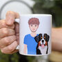 Father's Day Dog Dad Illustrated Portrait Gift Mug, thumbnail 6 of 12