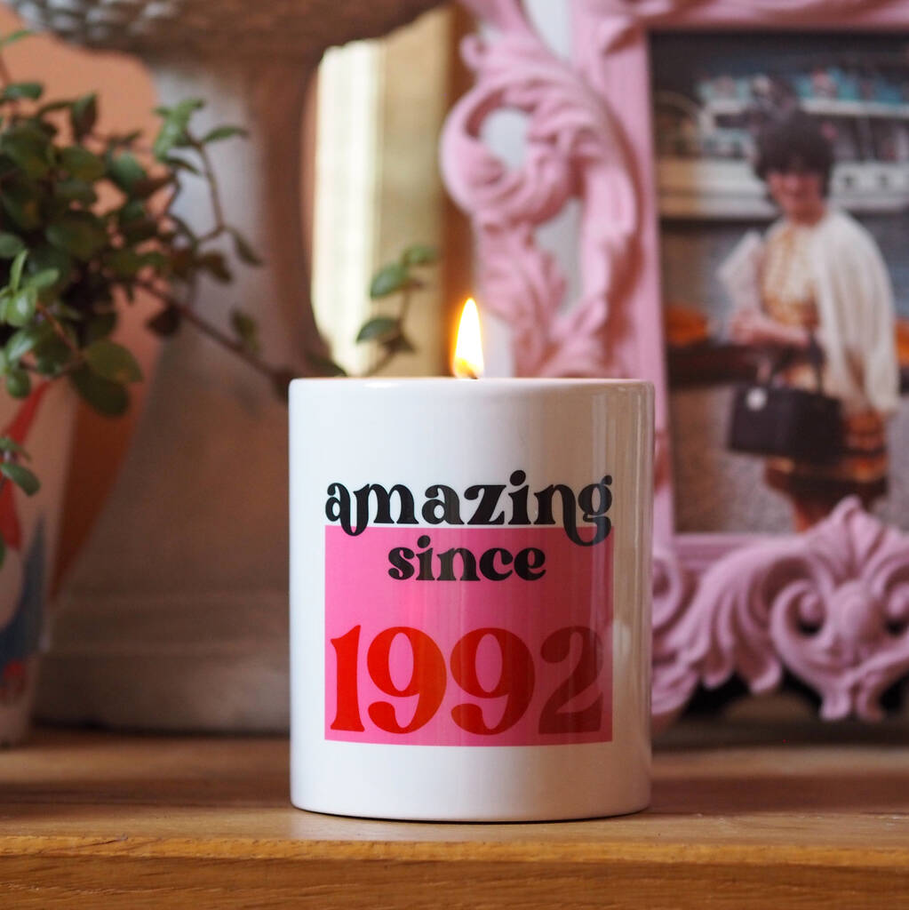 Amazing Since… Personalised Ceramic Candle, 1 of 5
