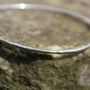 Hammered Bangle With Duo Leaf Charm, thumbnail 5 of 8