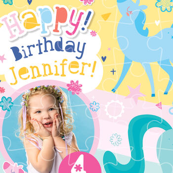 Personalised Pony Girl Birthday Jigsaw Puzzle, 2 of 11