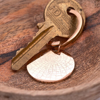 Star Map Memorable Date Black Steel Keyring, 11 of 12