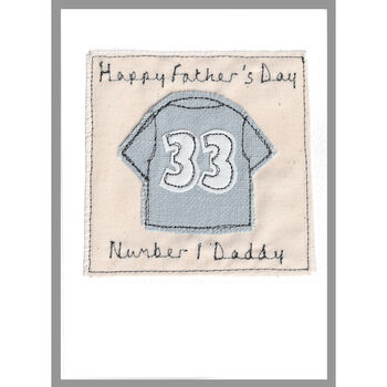 Personalised Football Shirt Father's Day Card, 7 of 9