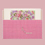 Reusable Organic Gingham Eco Envelope Tall | Candy Pink, thumbnail 2 of 4