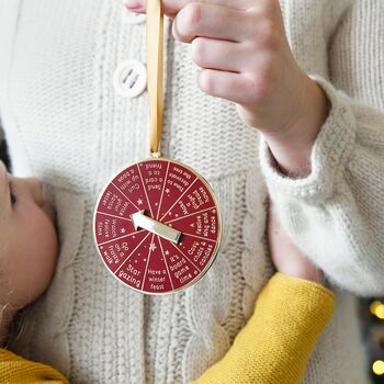 Family Christmas Ideas Spinning Tree Decoration, 11 of 11