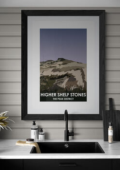 Higher Shelf Stones Peak District Art Print, 2 of 4