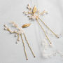 Gold And Ivory Pearl Bridal Pins, thumbnail 2 of 5