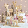 Personalised Wooden Reindeer Family Decoration, thumbnail 2 of 9