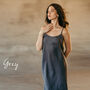 Women's Pure Linen Nightdress Cami Slip Dress, thumbnail 3 of 12