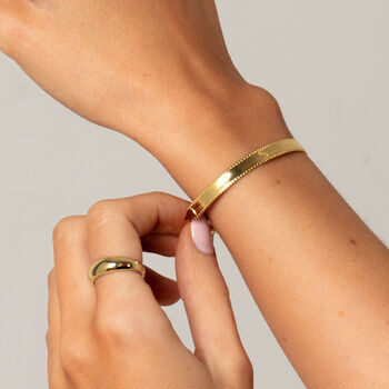 Gold Adjustable Cuff Slider Bracelet, 2 of 6