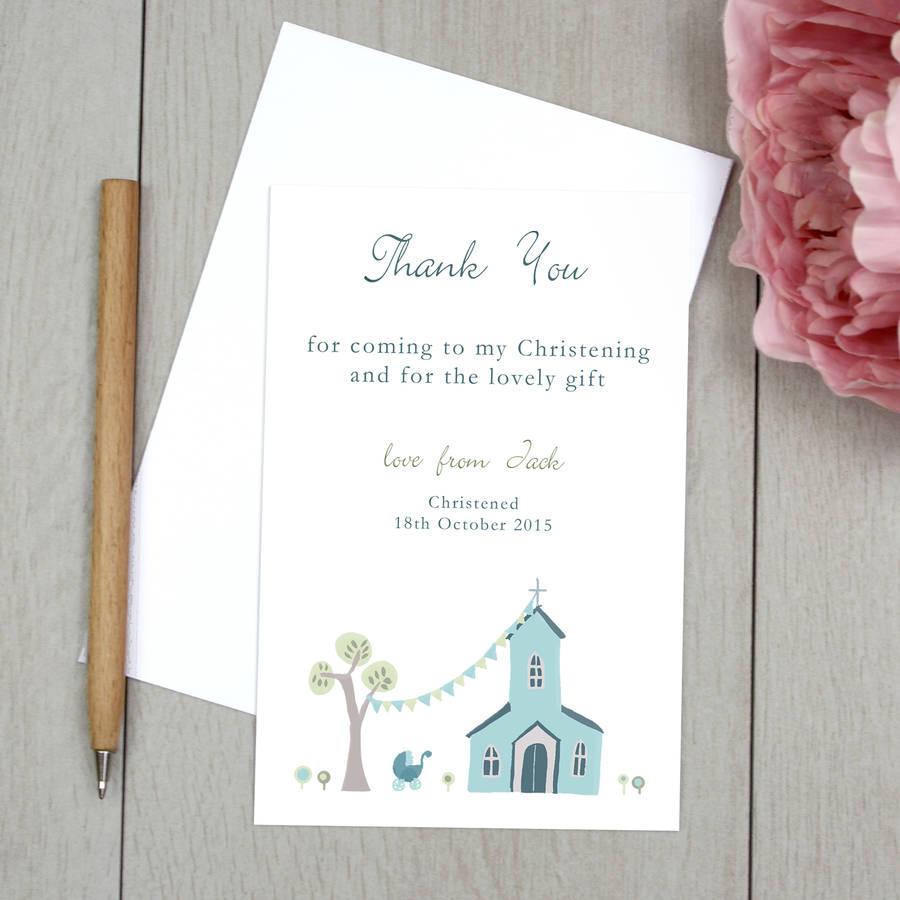 Personalised Christening Thank You Cards, 1 of 3