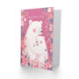 Polar Bear Mum And Cub Pink Floral Cute Happy Mother's Day Card, thumbnail 2 of 6