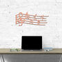 Musical Notes Wooden Wall Art Treble Clef Design, thumbnail 5 of 10