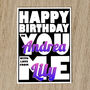 Personalised Names Birthday Card With Message, thumbnail 7 of 8