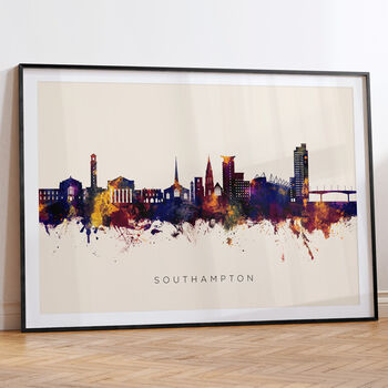 Southampton Skyline Cityscape Art Print, 6 of 12