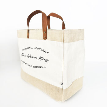 Luxury Canvas Shopping Bag, Groceries And Other Things, 5 of 7