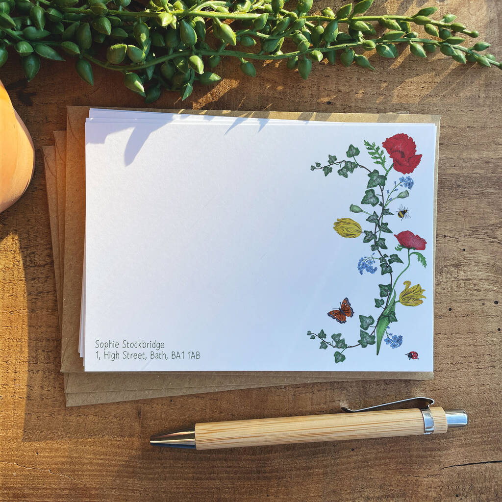 Spring Botanicals Note Cards With Envelopes, 1 of 2