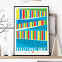 London Art Print Of The Colourful Tooting Bec Lido, thumbnail 1 of 3