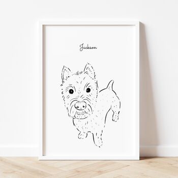 Personalised Pet Line Drawing Print, 9 of 10