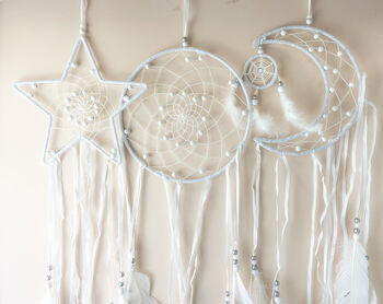 Moon Dream Catcher Gift For Girl's Room Deco For New Born Baby, 2 of 5
