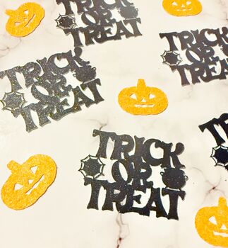 25 X Trick Or Treat Confetti, Pumpkin, Halloween Party Table Decor, 4 of 5