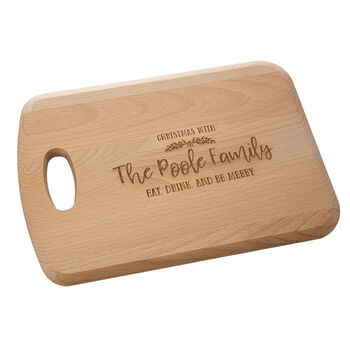 Personalised Christmas Beech Serving Board, 2 of 5