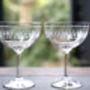 Pair Of Ovals Champagne Saucers, thumbnail 1 of 4
