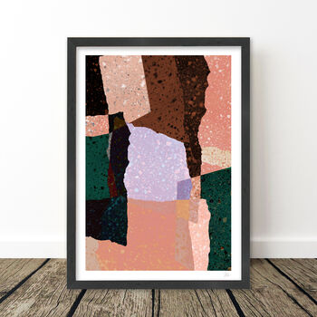 Terrazzo Abstract Patchwork Art Print, 4 of 7