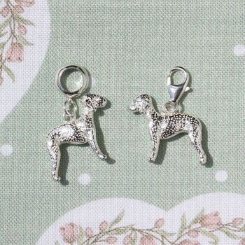 Bedlington Terrier Charm Sterling Silver, 2 of 9