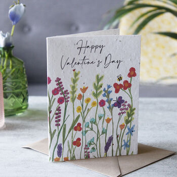 Happy Valentine's Day Plantable Seed Recycled Card, 3 of 3