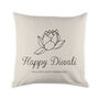Personalised Diwali Lotus Cushion Cover, thumbnail 3 of 3