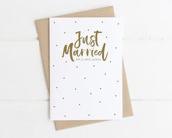 Personalised Wedding Card Just Married, 3 of 4