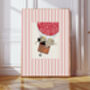 Babar The Elephant Pink Set Of Two Art Prints, thumbnail 3 of 3