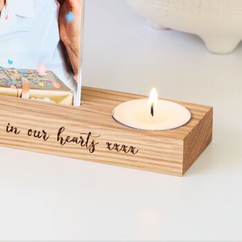 Personalised Memorial Candle Holder Vase Photo Frame, 6 of 11