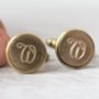 Personalised Solid Brass Initial Cufflinks, thumbnail 2 of 8