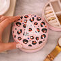Personalised Leopard Print Round Jewellery Box, thumbnail 3 of 6