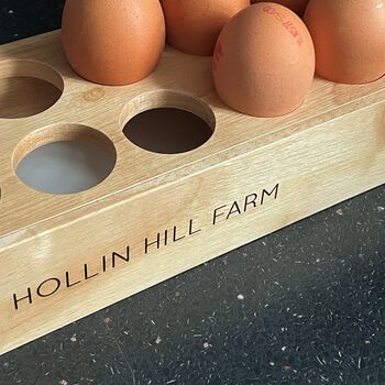 Personalised Wooden Egg Holder, 2 of 6