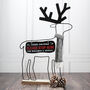 Personalised Reindeer Christmas Sign Santa Stop Here, thumbnail 3 of 4