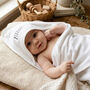 Personalised White Hooded Baby Towel, thumbnail 2 of 8