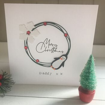 Personalised Penguin Christmas Card, 7 of 8
