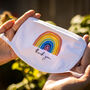 Charity Personalised Rainbow Positivity Face Mask, thumbnail 3 of 7