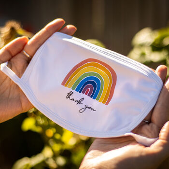 Charity Personalised Rainbow Positivity Face Mask, 3 of 7